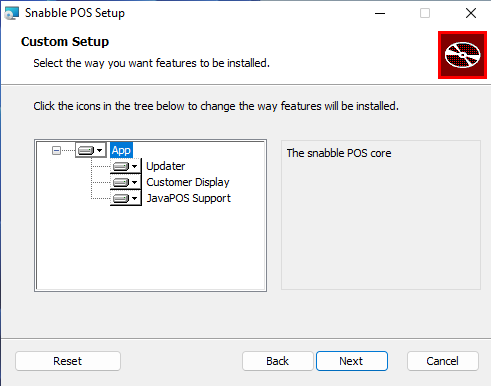 POS installer select components