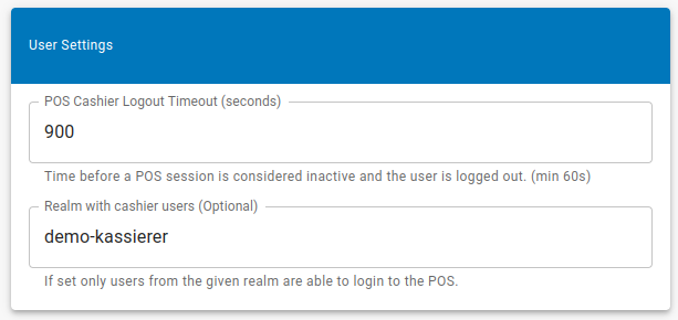 POS login configuration in retailer portal